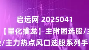 启远网 20250411【众筹】【量化擒龙】主附图选股/主力热点风口选股系列手机电脑通用